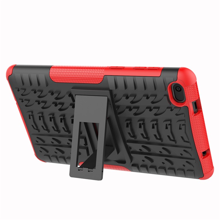 Cool Tyre PC + TPU Hybrid Case with Kickstand for Lenovo Tab E7 7.0 7104F - Red-4