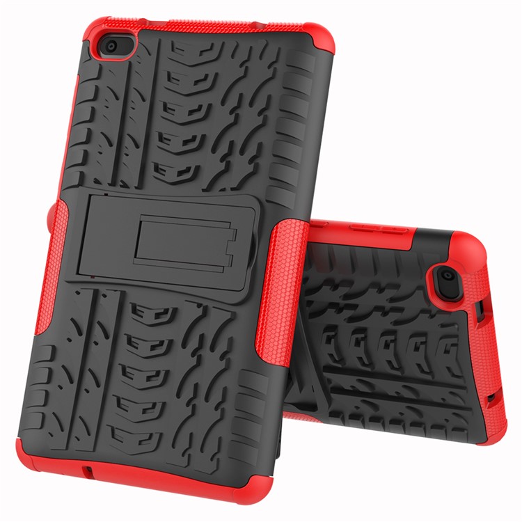 Cool Tyre PC + TPU Hybrid Case with Kickstand for Lenovo Tab E7 7.0 7104F - Red-8