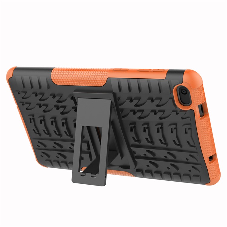 Cool Tyre PC + TPU Hybrid Case with Kickstand for Lenovo Tab E7 7.0 7104F - Orange-4