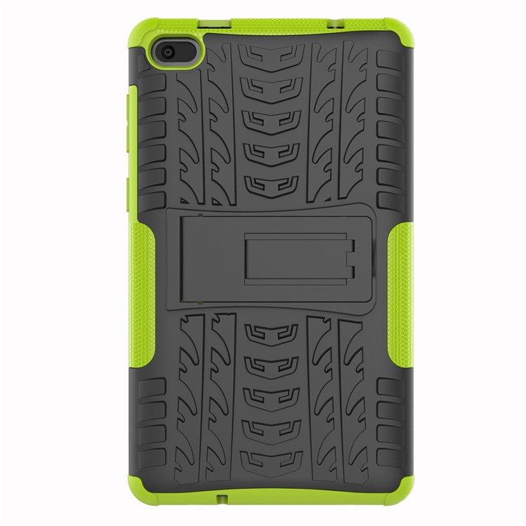 Cool Tyre PC + TPU Hybrid Case with Kickstand for Lenovo Tab E7 7.0 7104F - Green-2