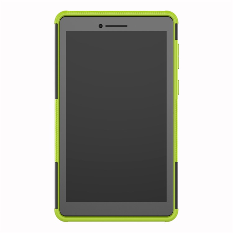 Cool Tyre PC + TPU Hybrid Case with Kickstand for Lenovo Tab E7 7.0 7104F - Green-3