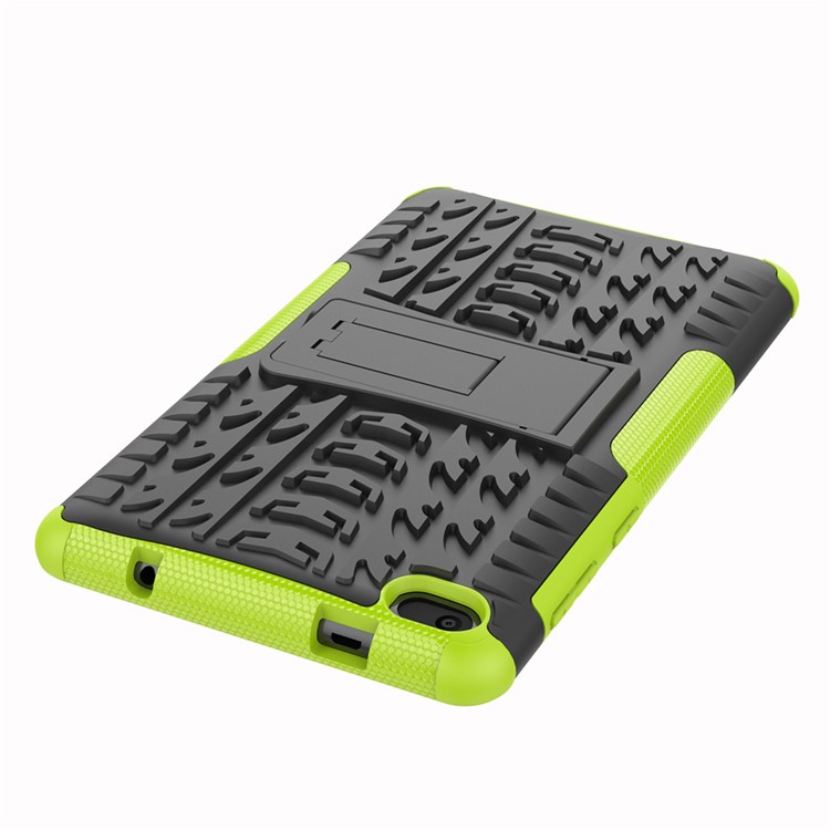 Cool Tyre PC + TPU Hybrid Case with Kickstand for Lenovo Tab E7 7.0 7104F - Green-6