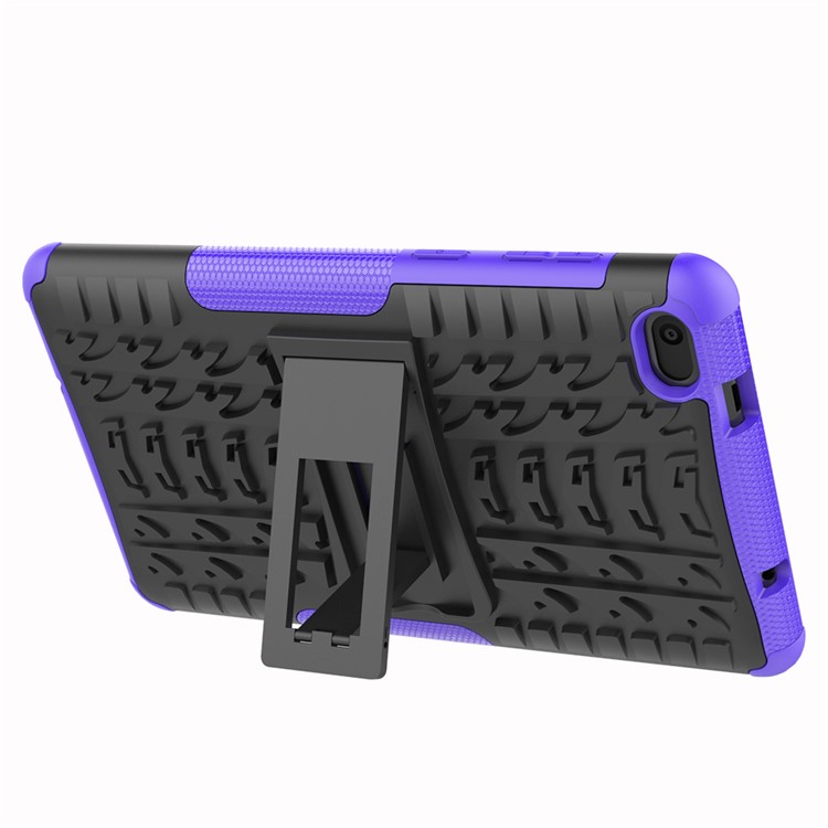 Cool Tyre PC + TPU Hybrid Case with Kickstand for Lenovo Tab E7 7.0 7104F - Purple-4