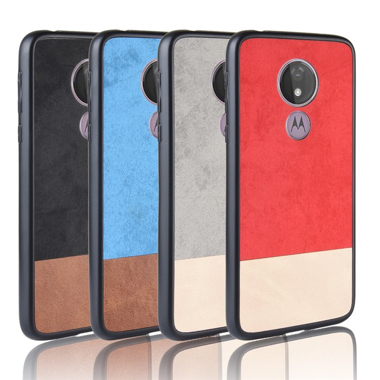 Bi-color Splicing PU Leather Coated PC + TPU Combo Case for Motorola Moto G7 Play (EU Version) - Black-6