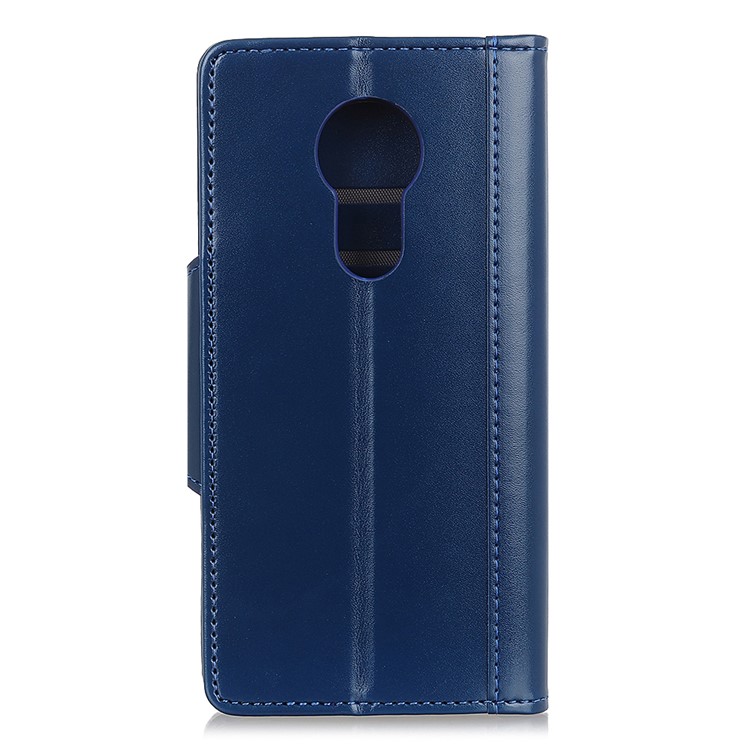 Protective PU Leather Wallet Stand Case for Motorola Moto G7 Power (EU Version) - Blue-10