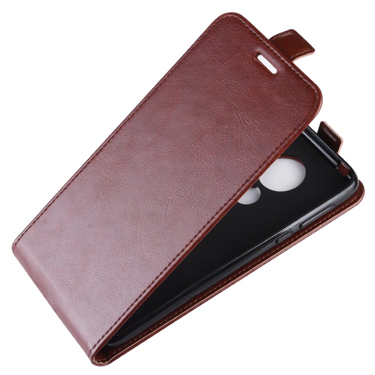 Crazy Horse Vertical Flip PU Leather Protection Shell for Motorola Moto G7 Power (US Version) - Brown-4