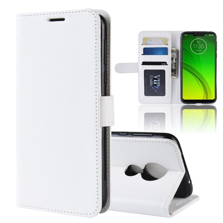 Crazy Horse PU Leather Wallet Phone Casing for Motorola Moto G7 Power (US Version) - White-2