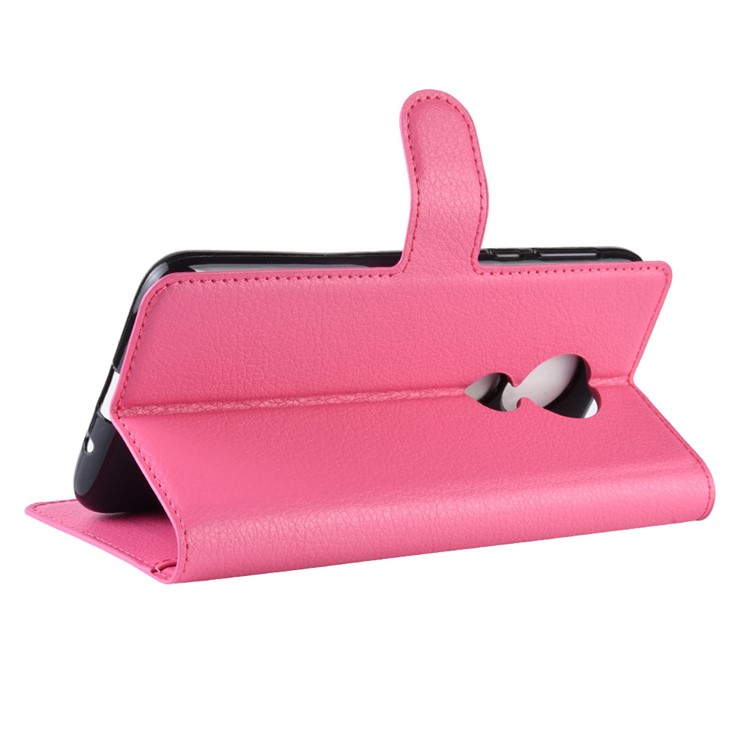 Litchi Skin PU Leather Wallet Stand Phone Cover for Motorola Moto G7 Power (EU Version) - Rose-5