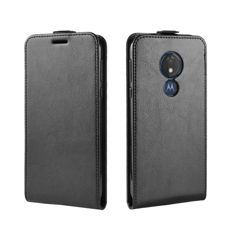 Crazy Horse Vertical Flip PU Leather Case Cover for Motorola Moto G7 Power (EU Version) - Black-2