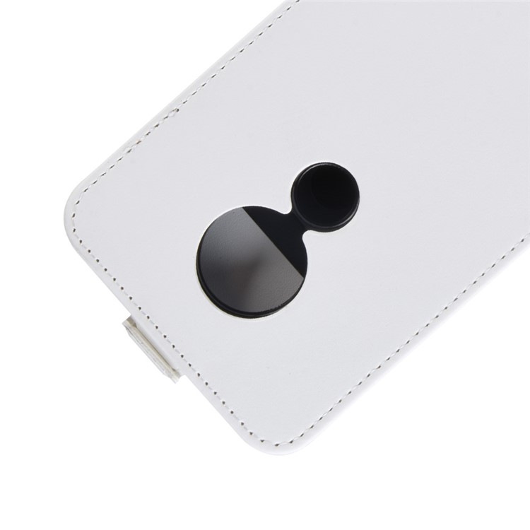 Crazy Horse Vertical Flip PU Leather Case Cover for Motorola Moto G7 Power (EU Version) - White-3