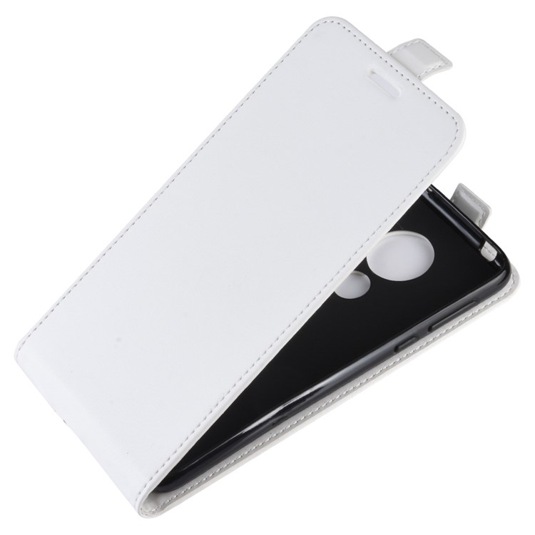 Crazy Horse Vertical Flip PU Leather Case Cover for Motorola Moto G7 Power (EU Version) - White-4
