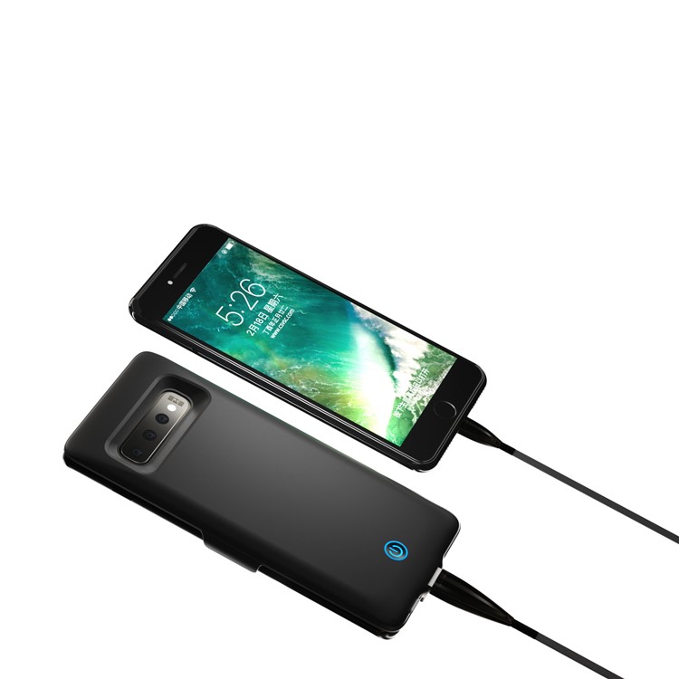 Étui de Téléphone de Chargeur de Sauvegarde de la Batterie de 7000mah Pour Samsung Galaxy S10 - le Noir