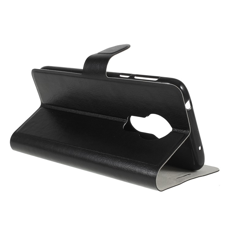 Crazy Horse Leather Stand Case with Card Slot for Motorola Moto G7 Power (EU Version) - Black-7