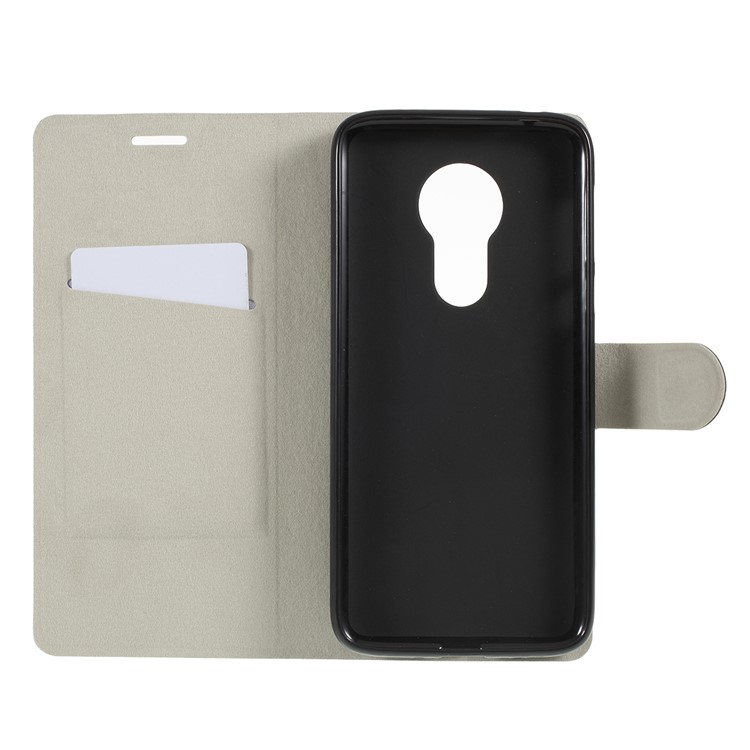 Crazy Horse Leather Stand Case with Card Slot for Motorola Moto G7 Power (EU Version) - Black-8