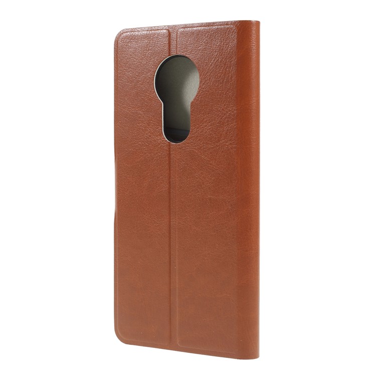 Crazy Horse Leather Stand Case with Card Slot for Motorola Moto G7 Power (EU Version) - Brown-5