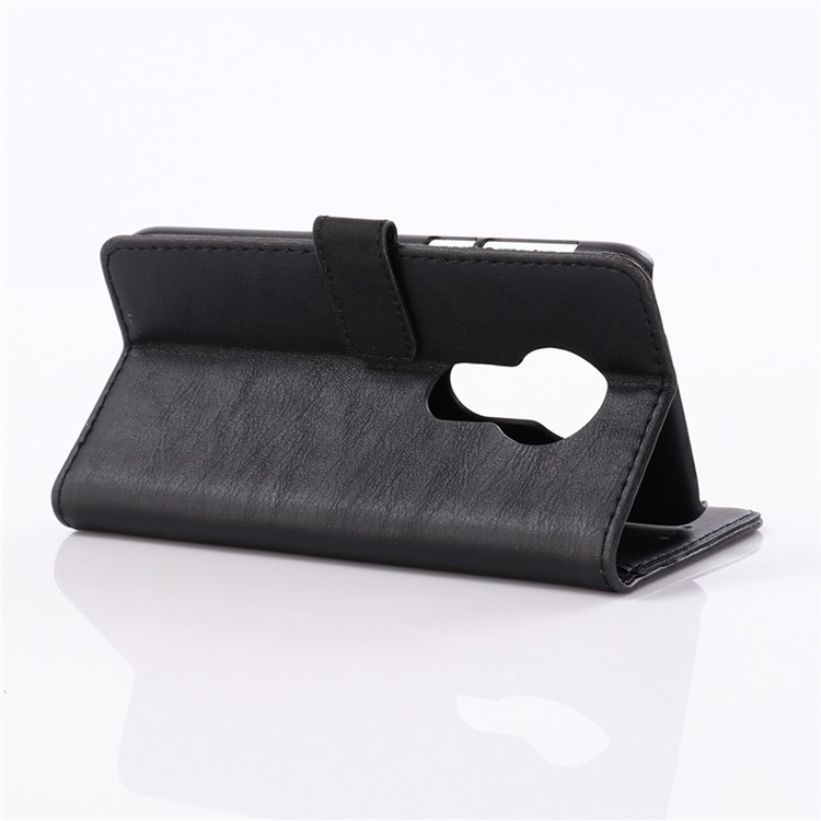 Crazy Horse Vintage Leather Wallet Cover for Motorola Moto G7 Play (EU Version) - Black-4