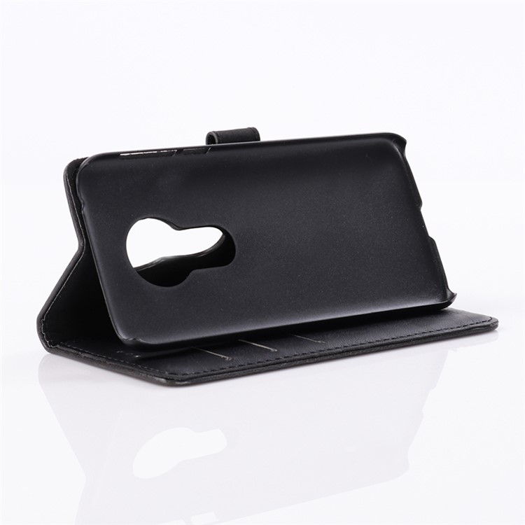 Crazy Horse Vintage Leather Wallet Cover for Motorola Moto G7 Play (EU Version) - Black-5
