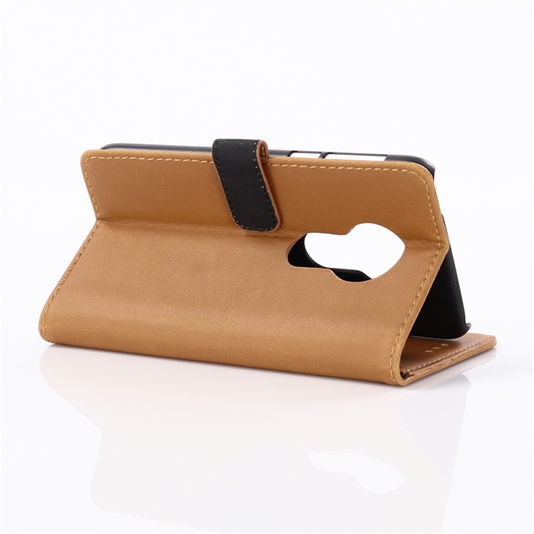 Crazy Horse Vintage Leather Wallet Cover for Motorola Moto G7 Play (EU Version) - Brown-4