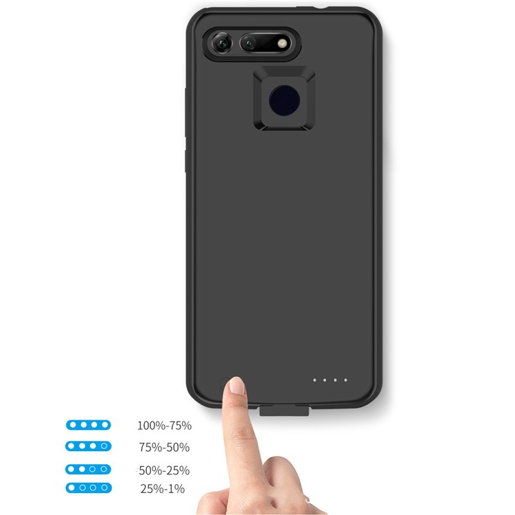 6500mAh External Battery Backup Charger Case for Huawei Honor View 20 / Honor V20 (China) - Black-4