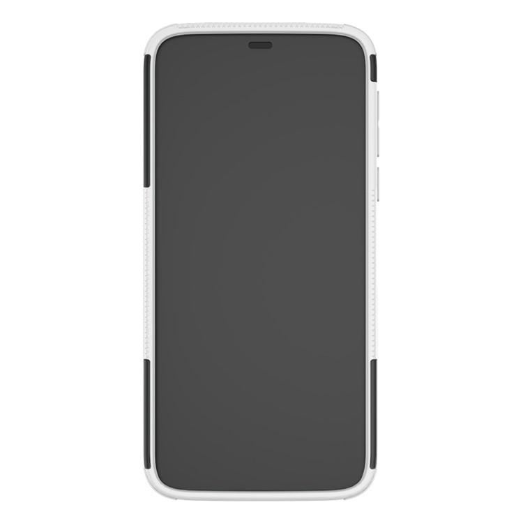 Cool Tyre Kickstand PC + TPU Hybrid Protection Case for Motorola Moto G7 Power (US Version) - White-4