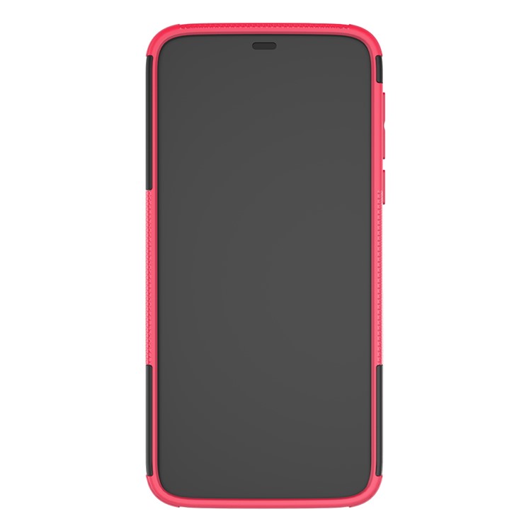 Cool Tyre Kickstand PC + TPU Hybrid Protection Case for Motorola Moto G7 Power (US Version) - Rose-9