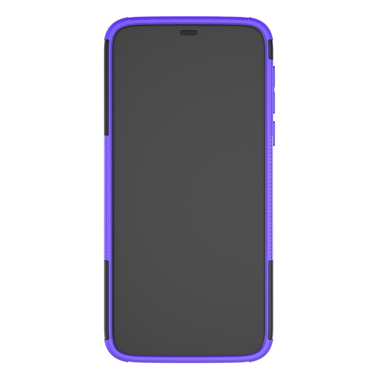 Cool Tyre Kickstand PC + TPU Hybrid Protection Case for Motorola Moto G7 Power (US Version) - Purple-5