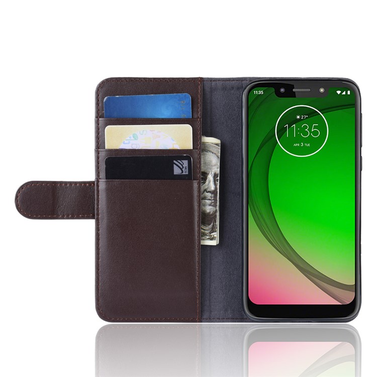 Funda Protectora De Cuero Dividida Para Motorola M7 Play (versión Eu) - Marrón-5