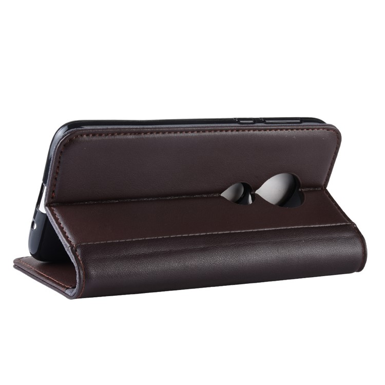 Funda Protectora De Cuero Dividida Para Motorola M7 Play (versión Eu) - Marrón-6