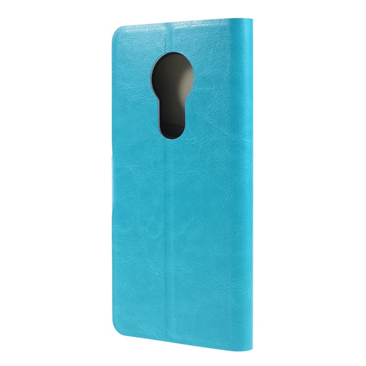 Crazy Horse Leather Stand Case with Card Slot for Motorola Moto G7 Play (EU Version) - Blue-5