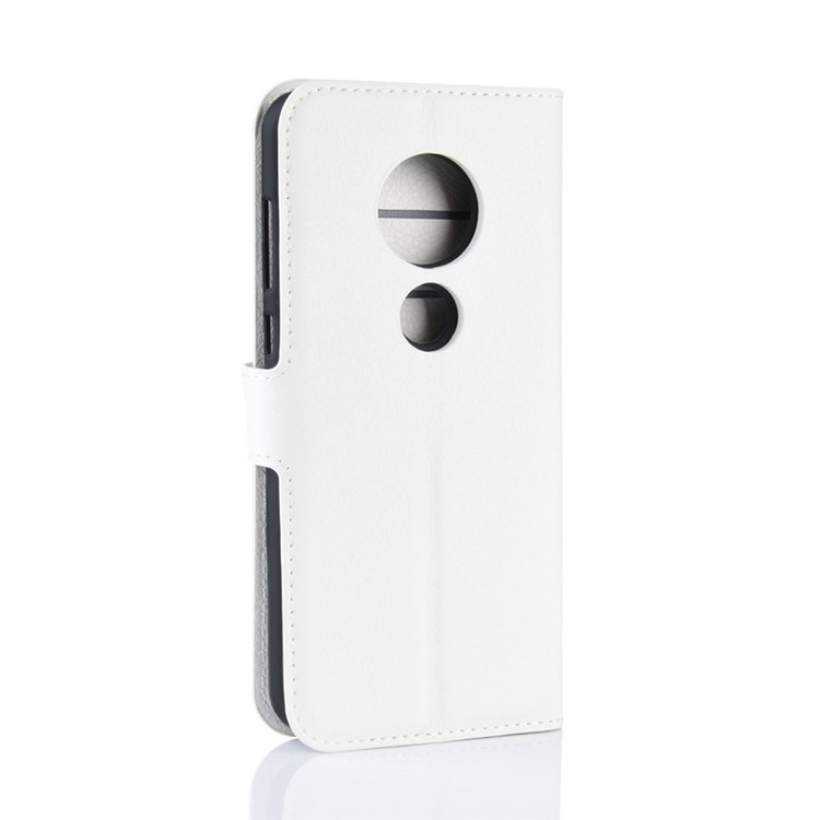Litchi Skin Wallet Leather Stand Case for Motorola Moto G7 / G7 Plus - White-6