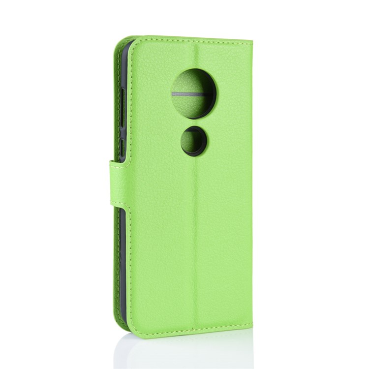 Litchi Skin Wallet Leather Stand Case for Motorola Moto G7 / G7 Plus - Green-6