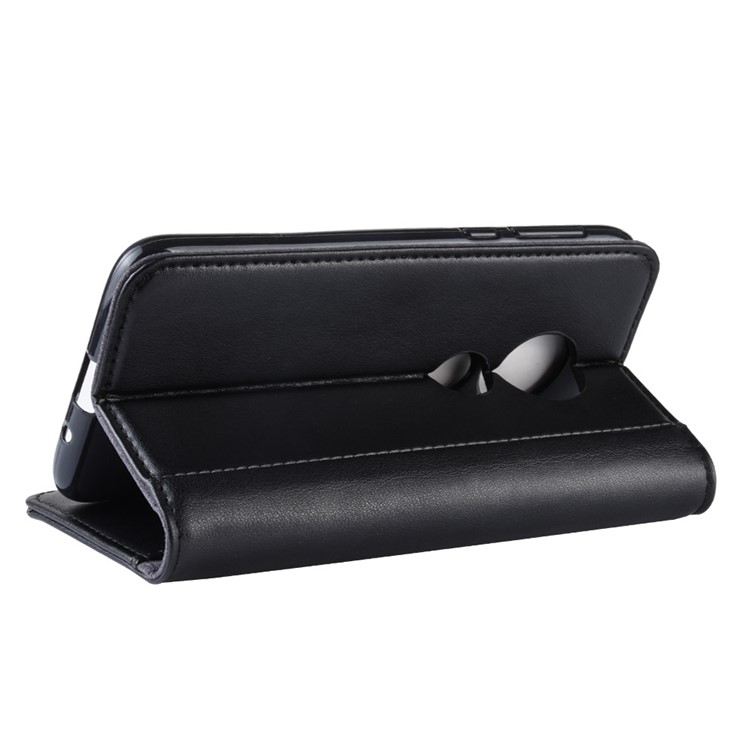Split Leather Wallet Case with Stand for Motorola Moto G7 Play (US Version) - Black-7
