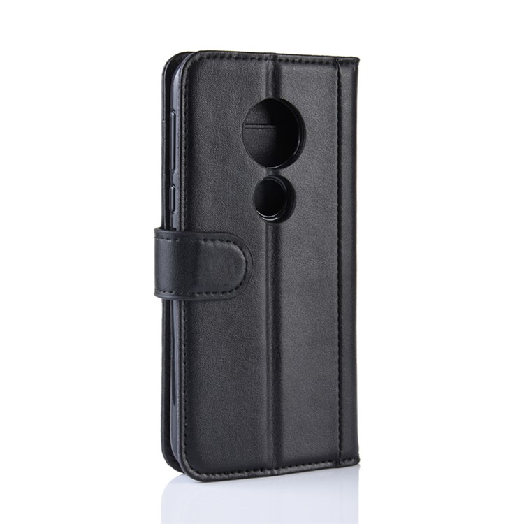 Split Leather Wallet Case with Stand for Motorola Moto G7 Play (US Version) - Black-8