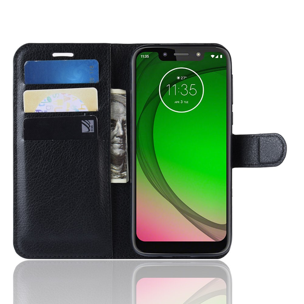 Litchi Skin PU Leather Protection Mobile Phone Cover for Motorola Moto G7 Play (EU Version) - Black-5