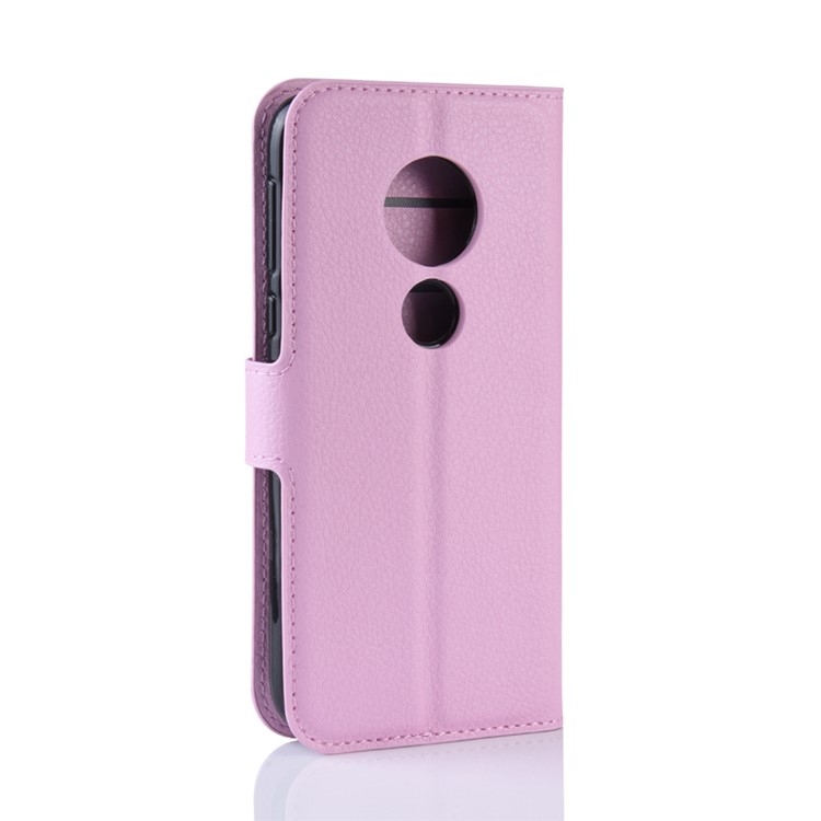 Litchi Skin PU Leather Protection Mobile Phone Cover for Motorola Moto G7 Play (EU Version) - Pink-6