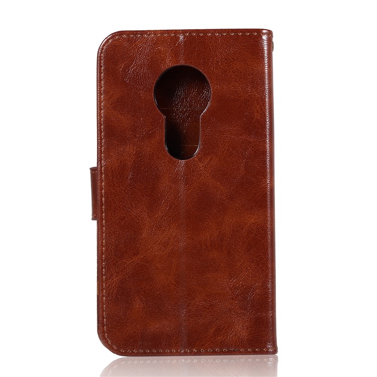 Premium Vintage Leather Wallet Case for Motorola Moto G7 Power (US Version) / G7 Power (EU Version) - Coffee-4