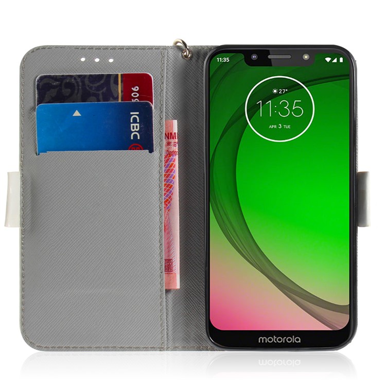 Pattern Printing Light Spot Decor Leather Wallet Case for Motorola Moto G7 Play - Beautiful Flowers-7