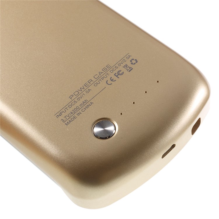 4200mAh External Battery Charger Case for Samsung Galaxy S7 G930 with Kickstand - Gold-6
