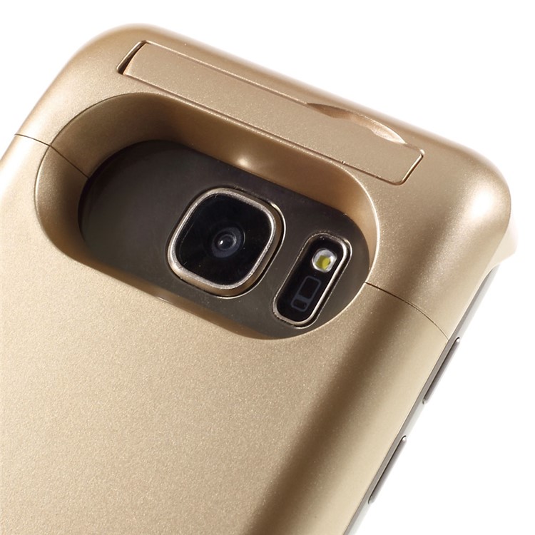 4200mAh External Battery Charger Case for Samsung Galaxy S7 G930 with Kickstand - Gold-7