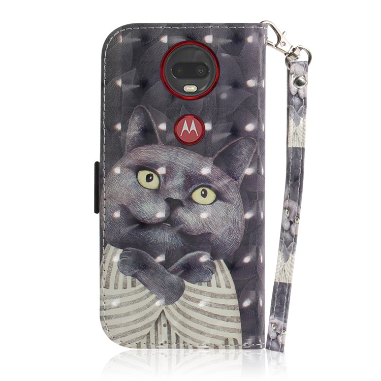 Etui Portefeuille En Cuir Avec Motif De Lumière Décoratif Pour Moto Motorola G7 / G7 Plus - Modèle De Dessin Animé-3