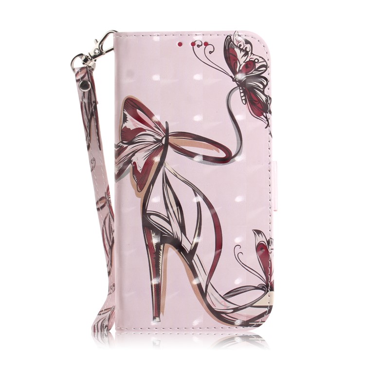 Pattern Printing Light Spot Decor Leather Wallet Case for Motorola Moto G7 / G7 Plus - High-heeled Shoes-2