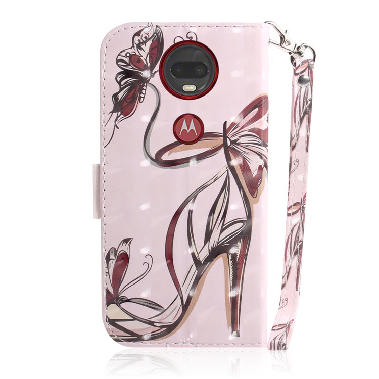 Pattern Printing Light Spot Decor Leather Wallet Case for Motorola Moto G7 / G7 Plus - High-heeled Shoes-3