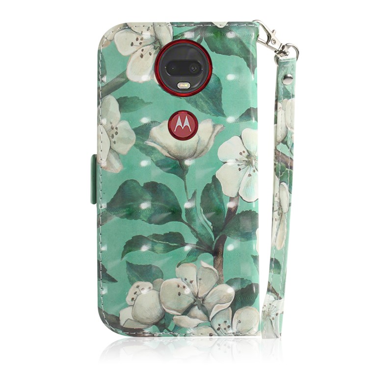Pattern Printing Light Spot Decor Leather Wallet Case for Motorola Moto G7 / G7 Plus - Beautiful Flowers-3