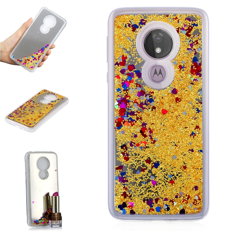 Quicksand Mirror Surface TPU Back Cover for Motorola Moto G7 Power (US Version)/(EU Version) - Gold-1