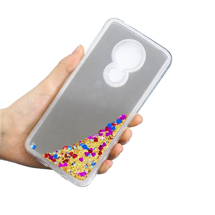 Quicksand Mirror Surface TPU Back Cover for Motorola Moto G7 Power (US Version)/(EU Version) - Gold-5