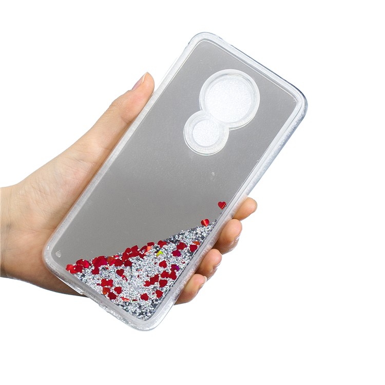 Quicksand Mirror Surface TPU Back Cover for Motorola Moto G7 Power (US Version)/(EU Version) - Silver-5