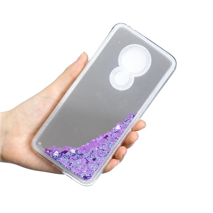 Quicksand Mirror Surface TPU Back Cover for Motorola Moto G7 Power (US Version)/(EU Version) - Purple-4