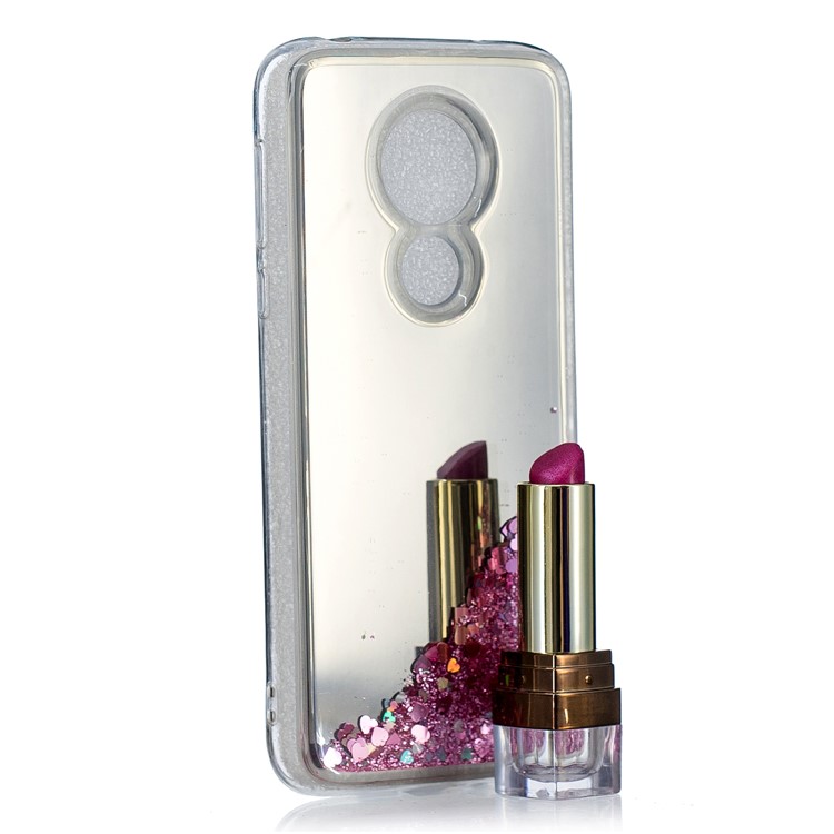 Cubierta Posterior De TPU De Superficie De Arenas Movedizas Para Motorola Moto G7 (versión Us) / (versión Eu) - Rosado-6