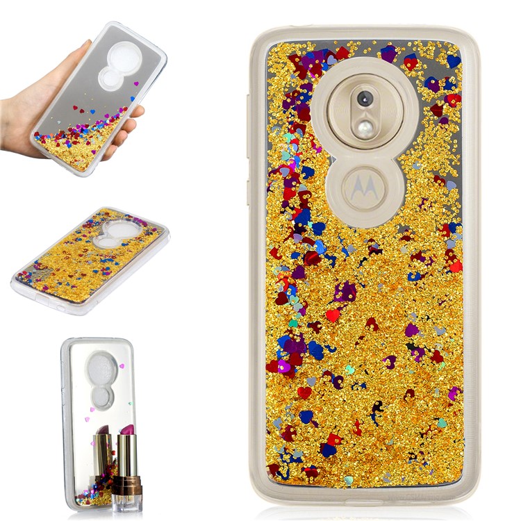 Quicksand Mirror Surface TPU Back Shell for Motorola Moto G7 Play (US Version)/(EU Version) - Gold-1