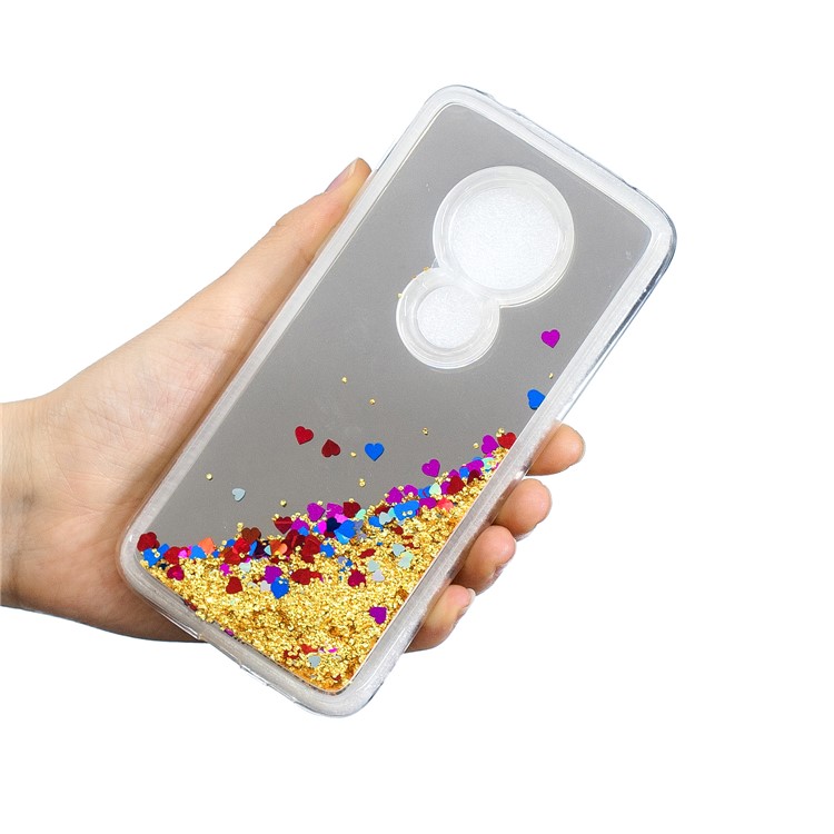 Quicksand Mirror Surface TPU Back Shell for Motorola Moto G7 Play (US Version)/(EU Version) - Gold-5